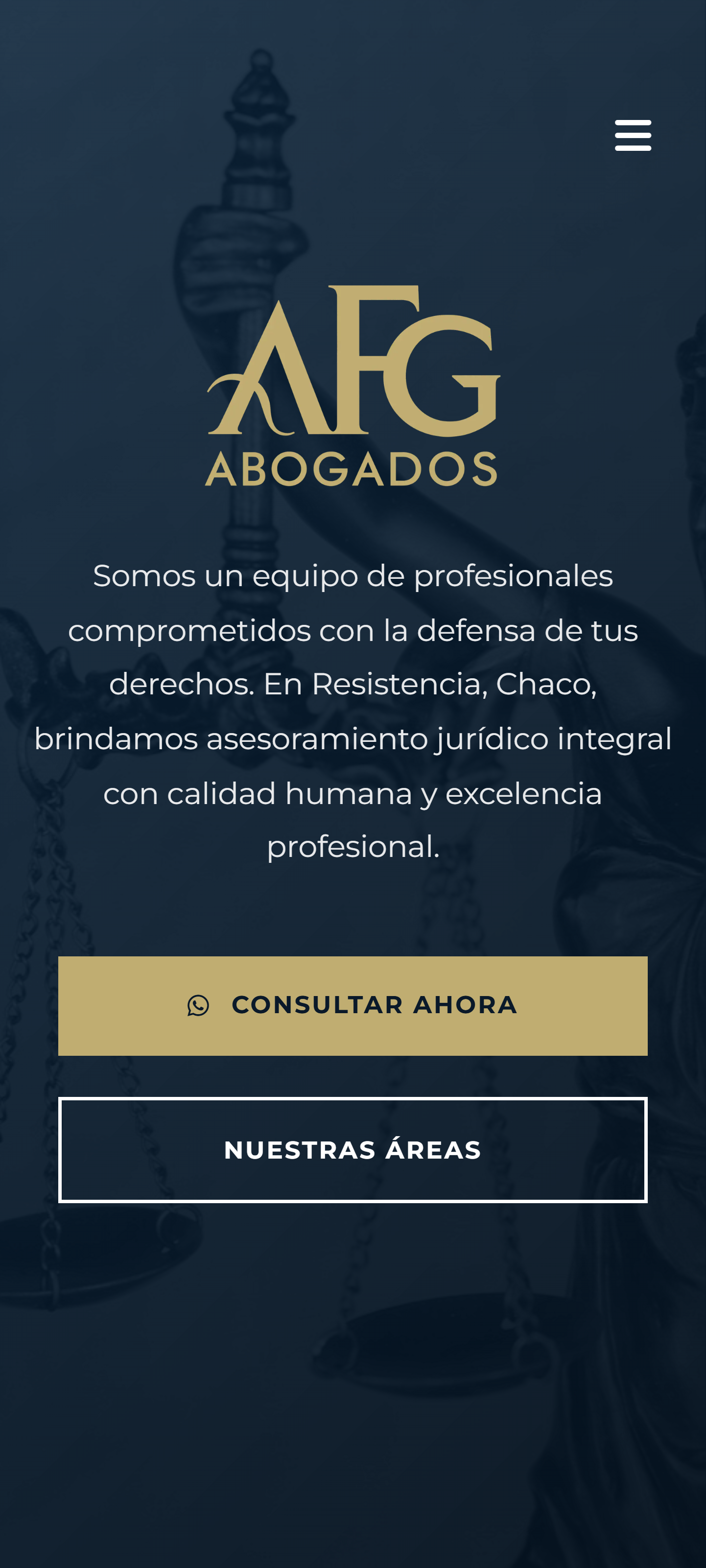 AFG - Estudio Jurídico — vista mobile