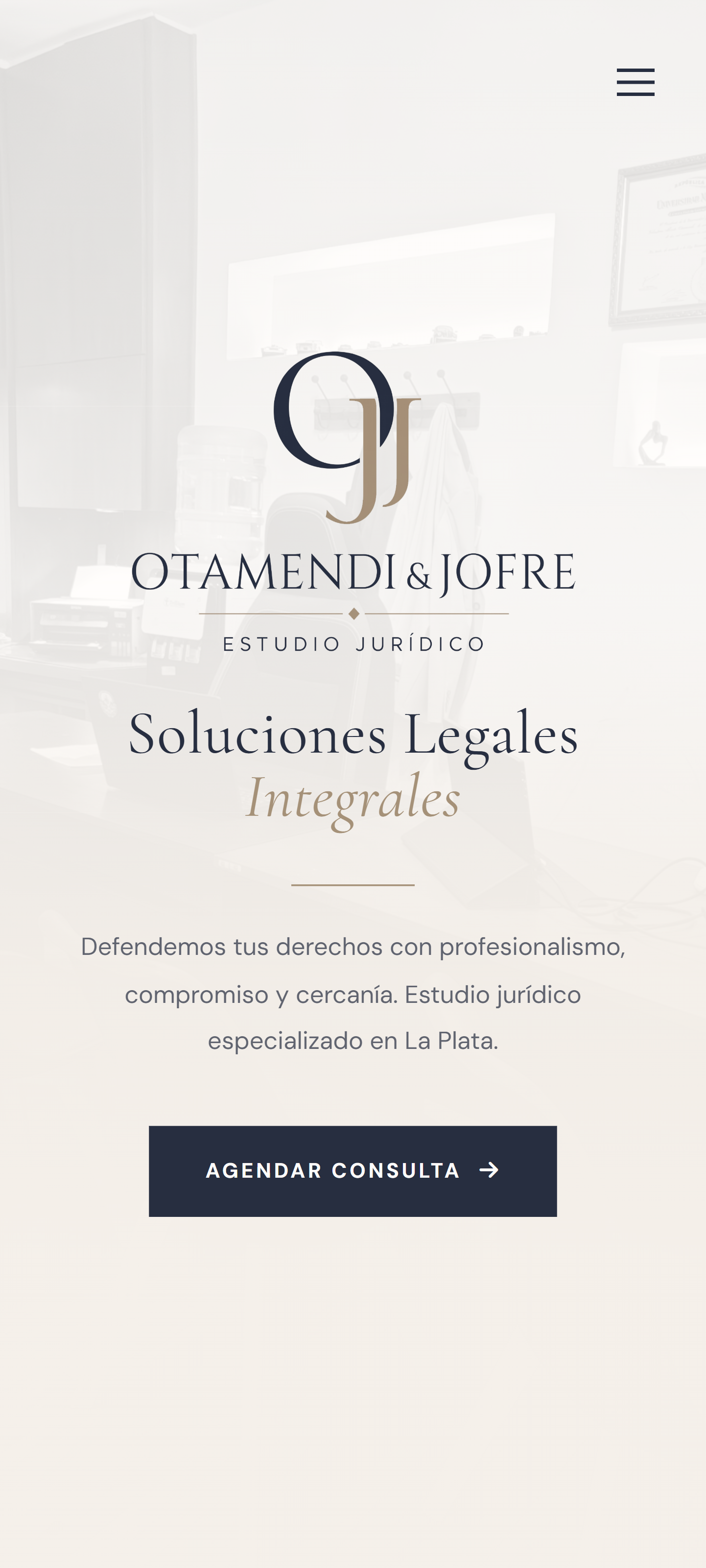 Otamendi & Jofré — vista mobile