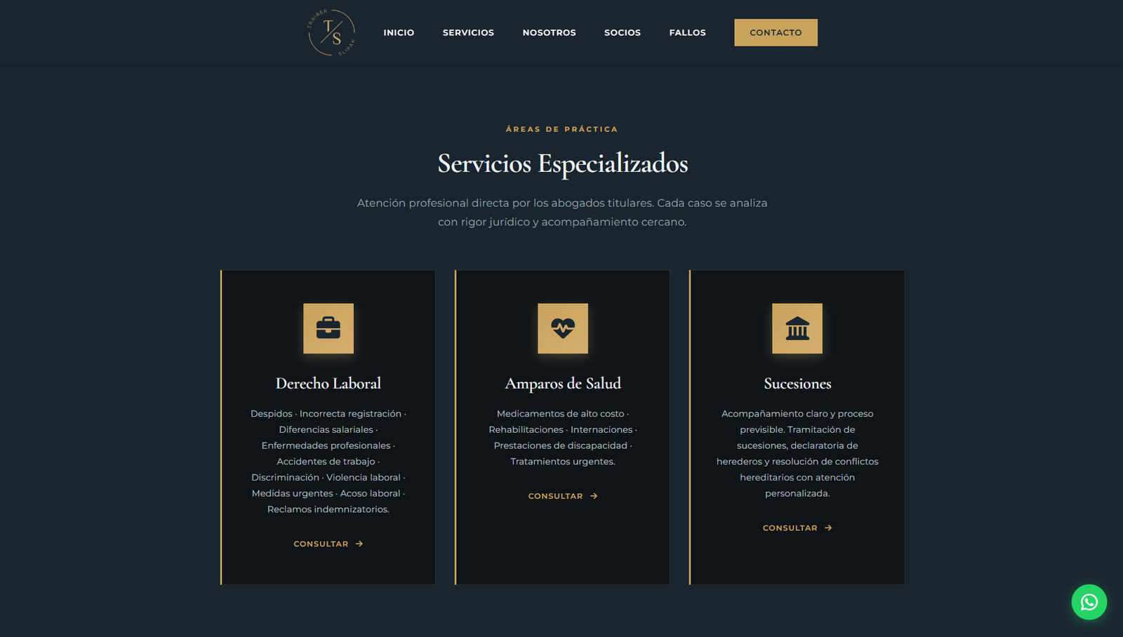 Servicios y Equipo — Traiber & Slipak