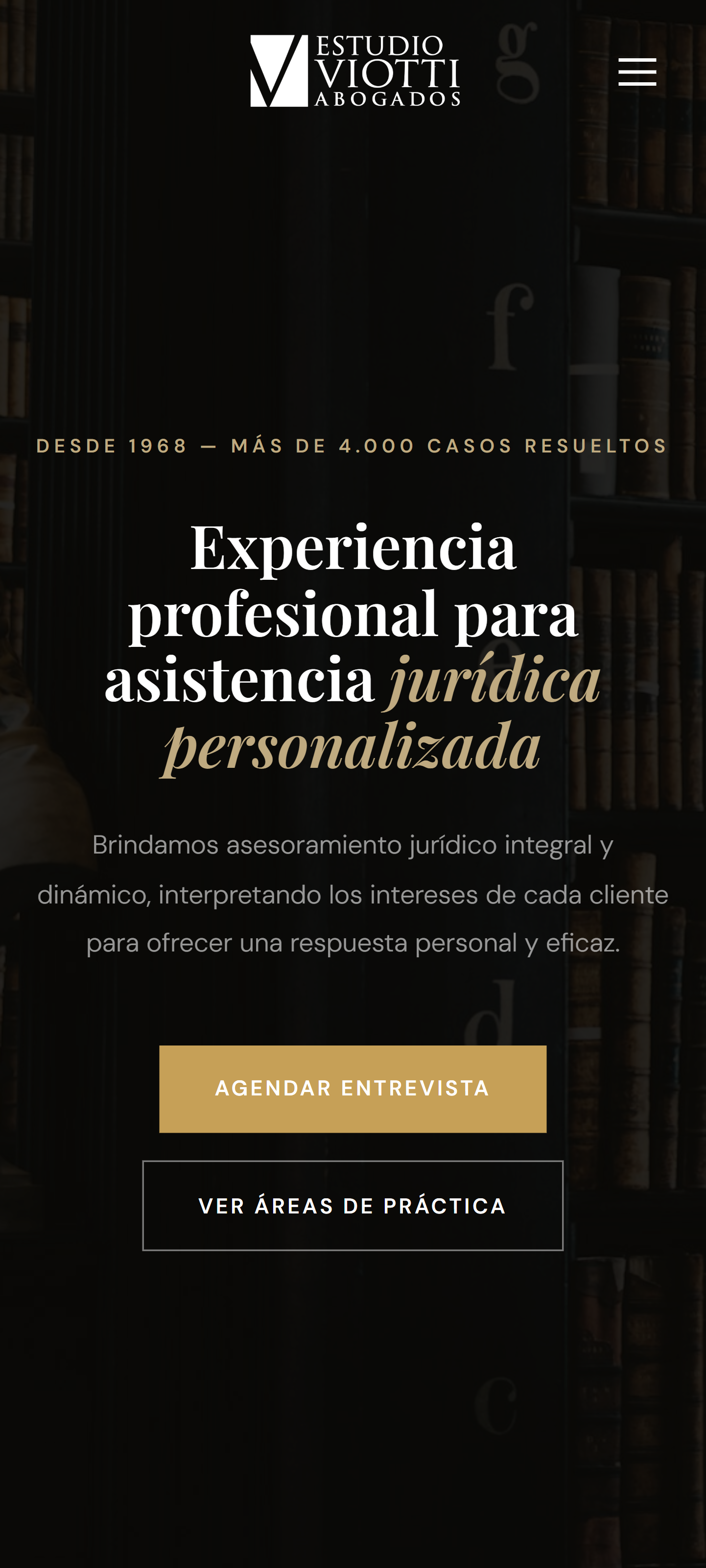 Estudio Viotti Abogados — vista mobile